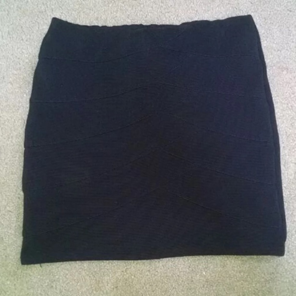 Black mini skirt